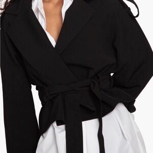 Elle Fast car crop trench coat xs